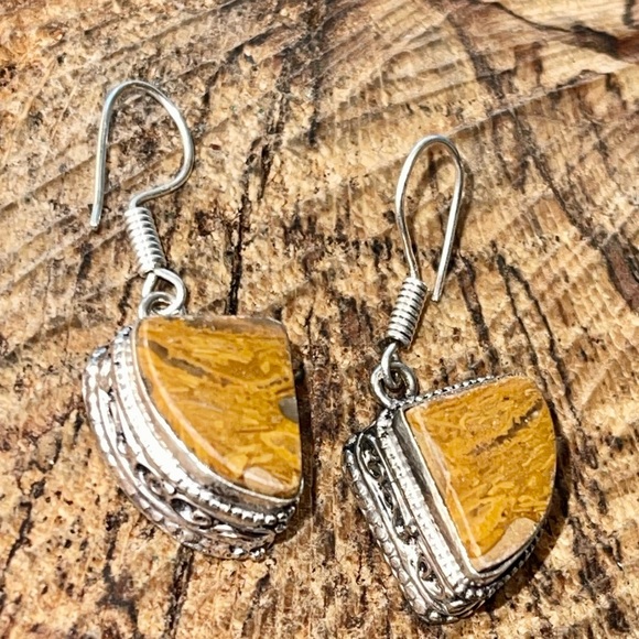 Picture Jasper Earrings 1 1/4” - Picture 7 of 9